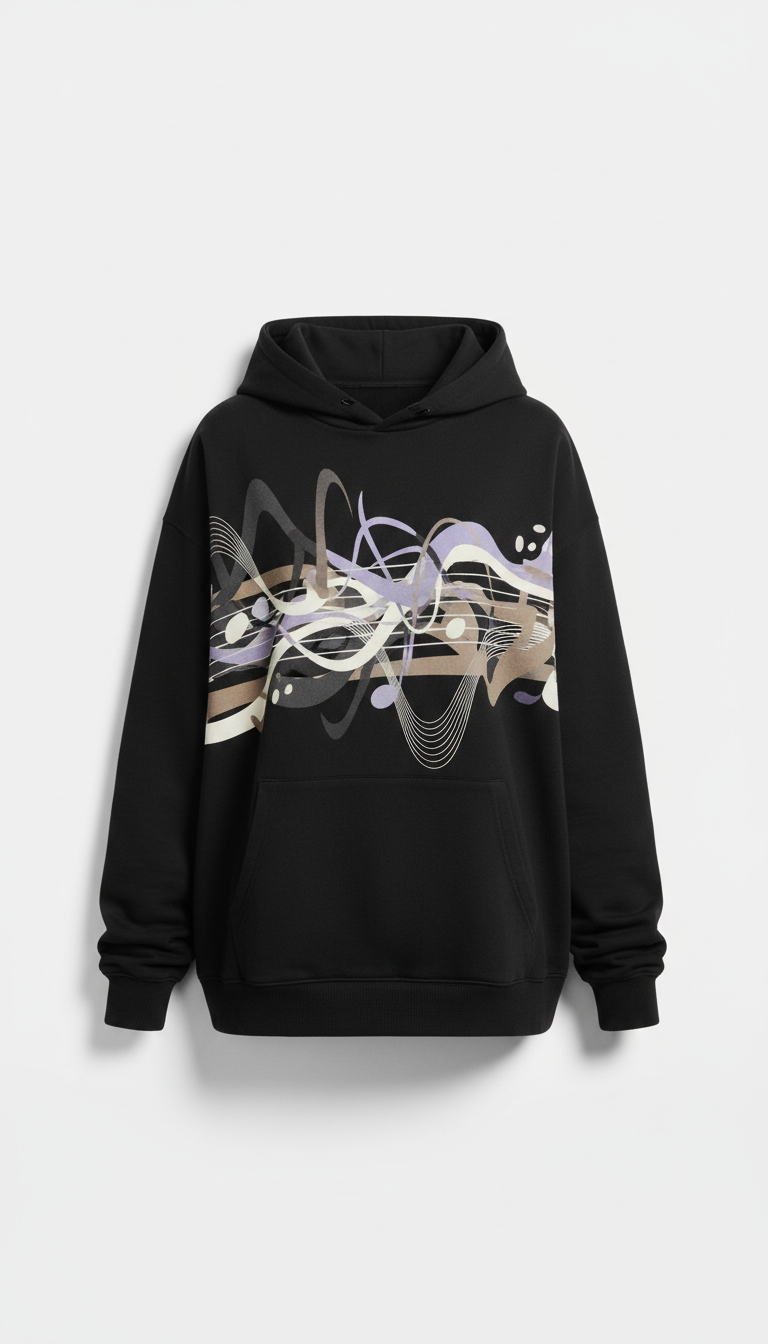 Oversized Cotton Lyric Hoodie