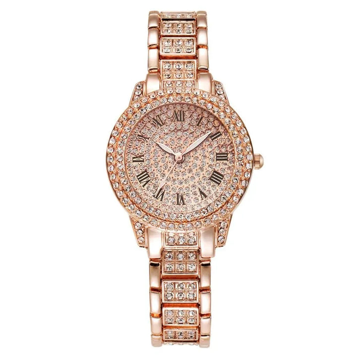 GlamourSpark Diamond: Luxe Alloy Bracelet Watch for Women - The Watch Tower