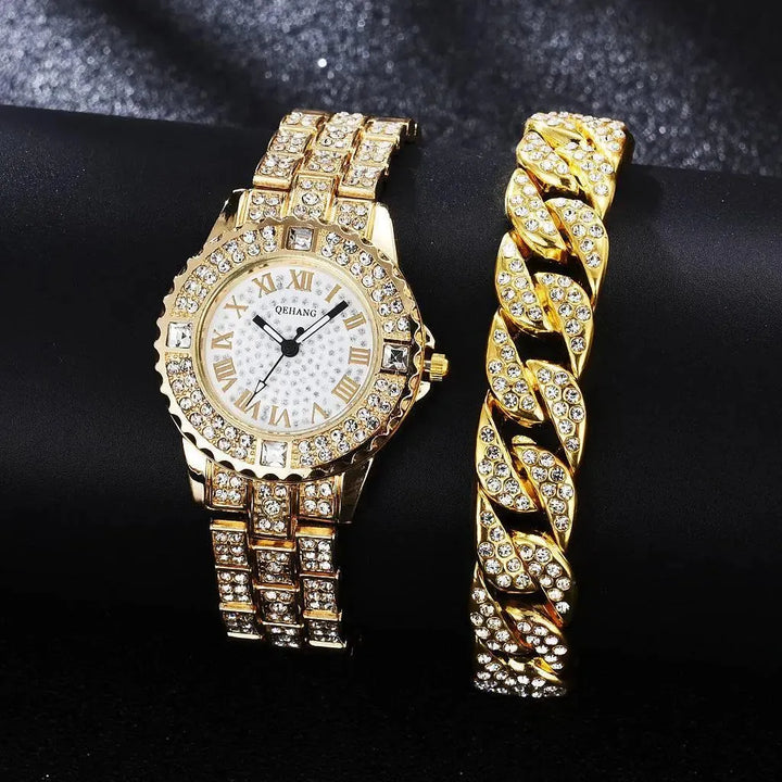 GlamourSpark Diamond: Luxe Alloy Bracelet Watch for Women - The Watch Tower