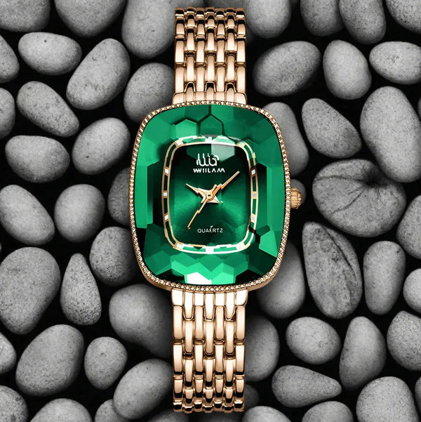 Emerald Precision: Green Quartz Timepiece - The Watch Tower