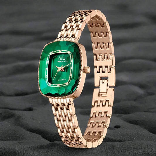 Emerald Precision: Green Quartz Timepiece - The Watch Tower