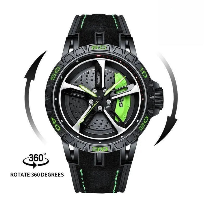 Lumina Wheel: High-Grade Stainless Steel Luminous Watch - The Watch Tower