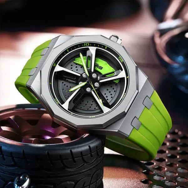 SpeedMaster Luminous: Rotating Sports Car-Inspired Quartz Watch - The Watch Tower