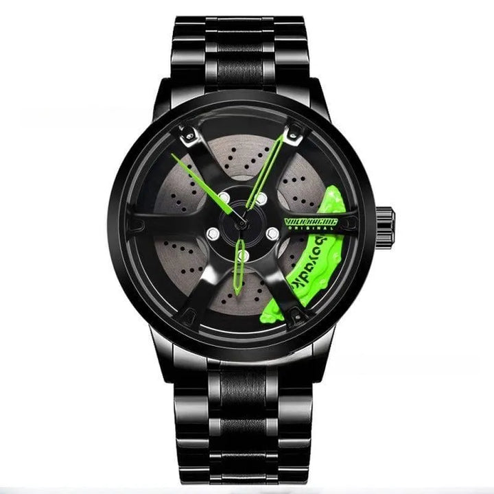 The Watch Tower Precision Quartz Wheel Watch: Stainless Steel Timepiece - The Watch Tower