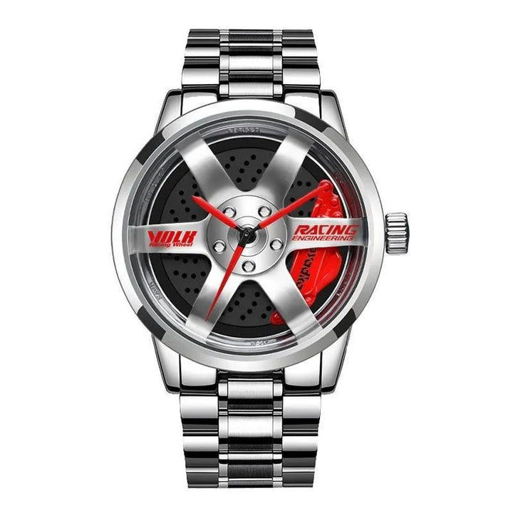 The Watch Tower Precision Quartz Wheel Watch: Stainless Steel Timepiece - The Watch Tower