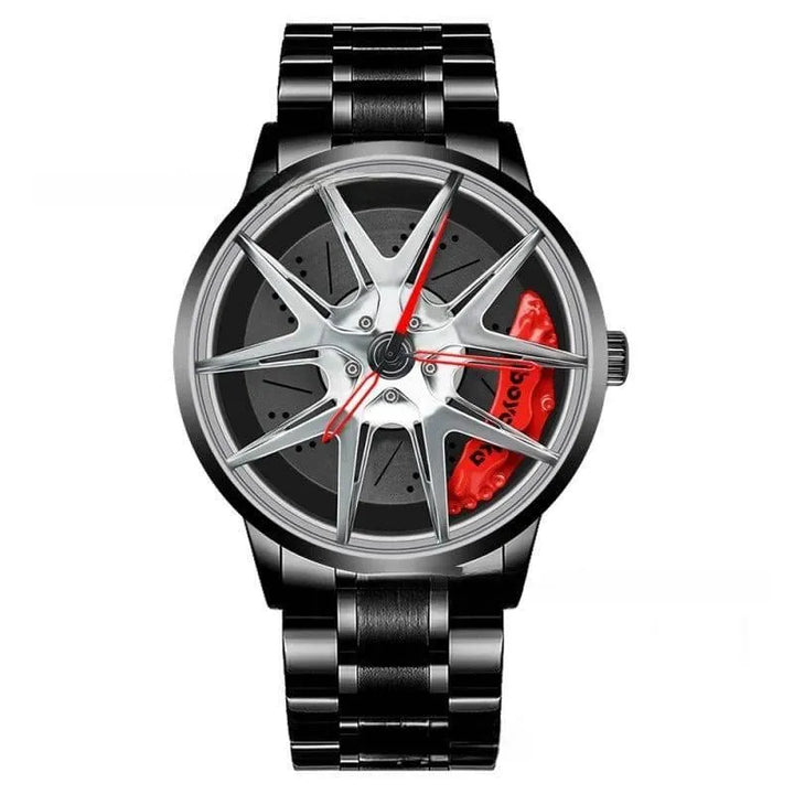 The Watch Tower Precision Quartz Wheel Watch: Stainless Steel Timepiece - The Watch Tower