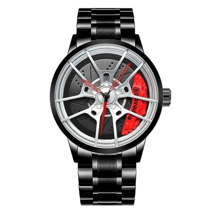 The Watch Tower Precision Quartz Wheel Watch: Stainless Steel Timepiece - The Watch Tower