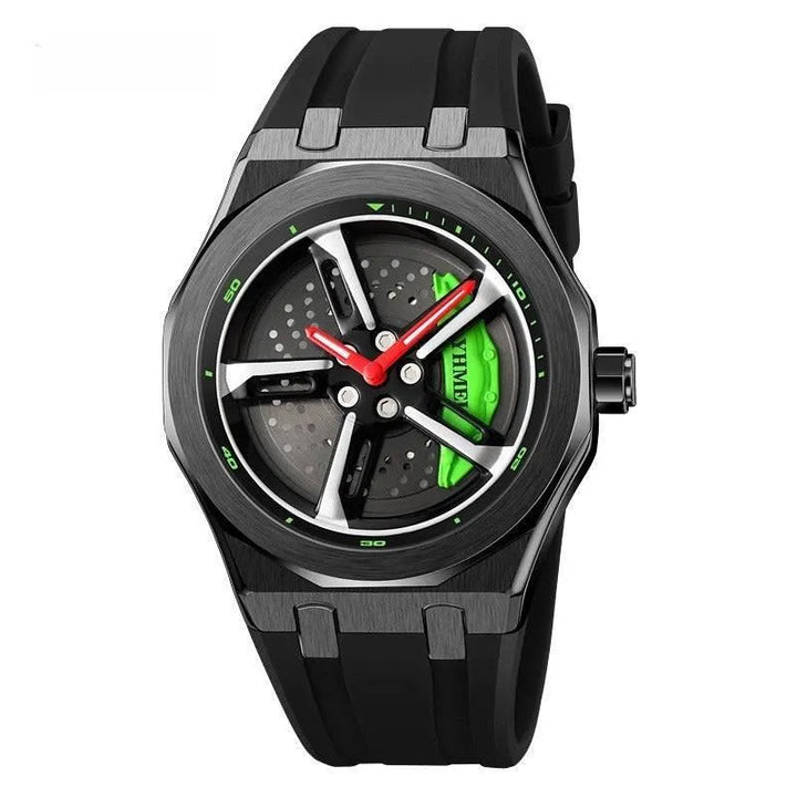 Wheel Caliper Watch Precision: Silicone Quartz Wheel-Inspired Watch - The Watch Tower