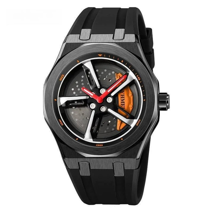 Wheel Caliper Watch Precision: Silicone Quartz Wheel-Inspired Watch - The Watch Tower