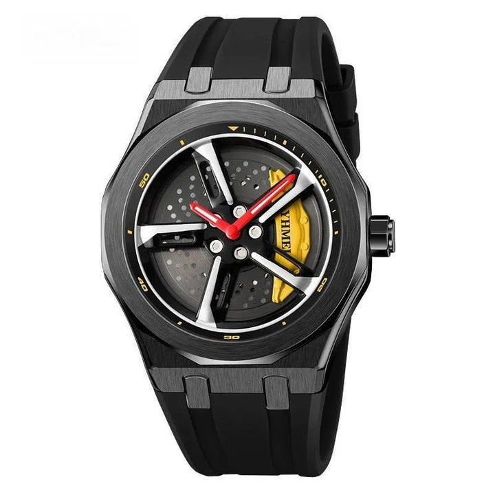 Wheel Caliper Watch Precision: Silicone Quartz Wheel-Inspired Watch - The Watch Tower