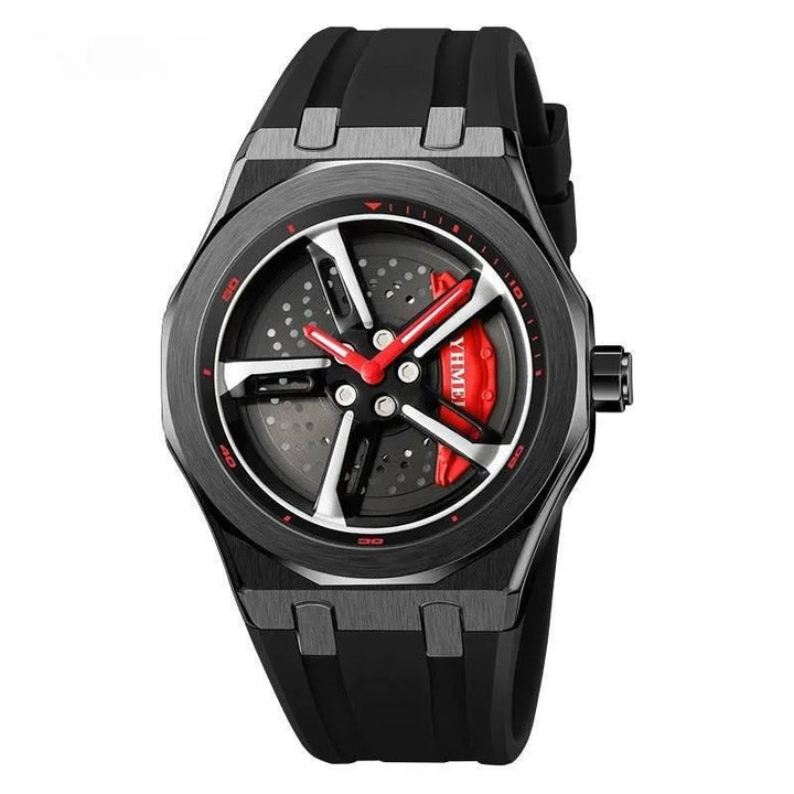 Wheel Caliper Watch Precision: Silicone Quartz Wheel-Inspired Watch - The Watch Tower