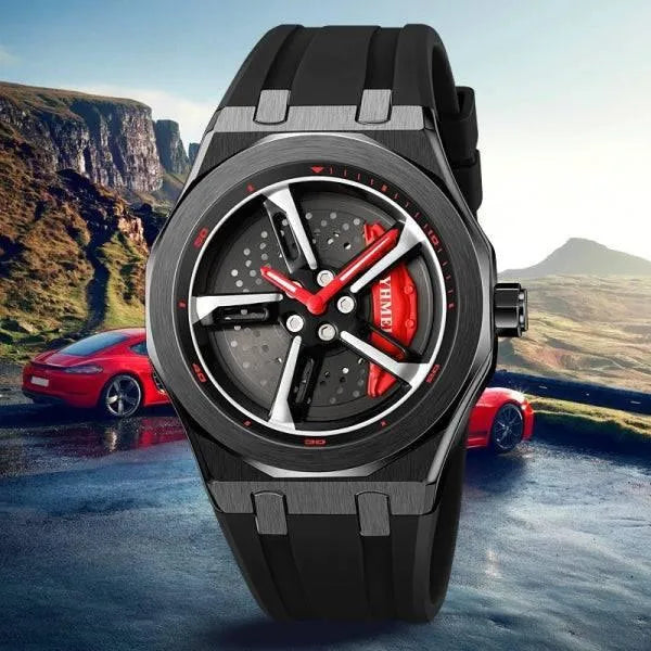 Wheel Caliper Watch Precision: Silicone Quartz Wheel-Inspired Watch - The Watch Tower