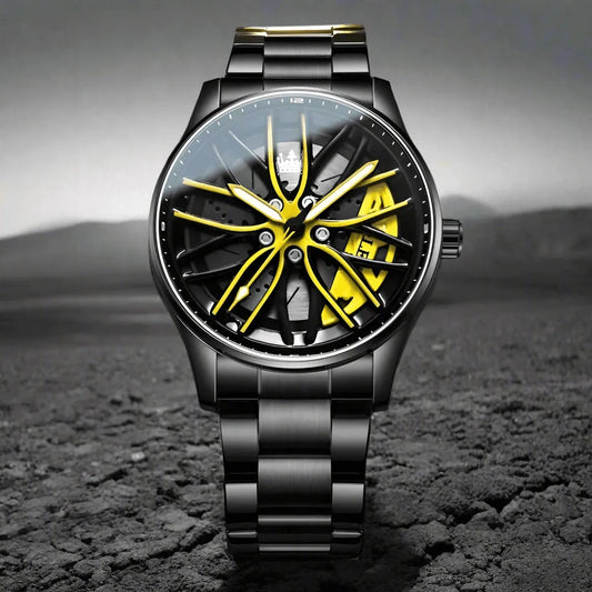 AquaGuard Precision: Men's Steel Quartz Waterproof Watch - The Watch Tower