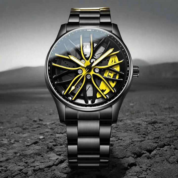 AquaGuard Precision: Men's Steel Quartz Waterproof Watch - The Watch Tower