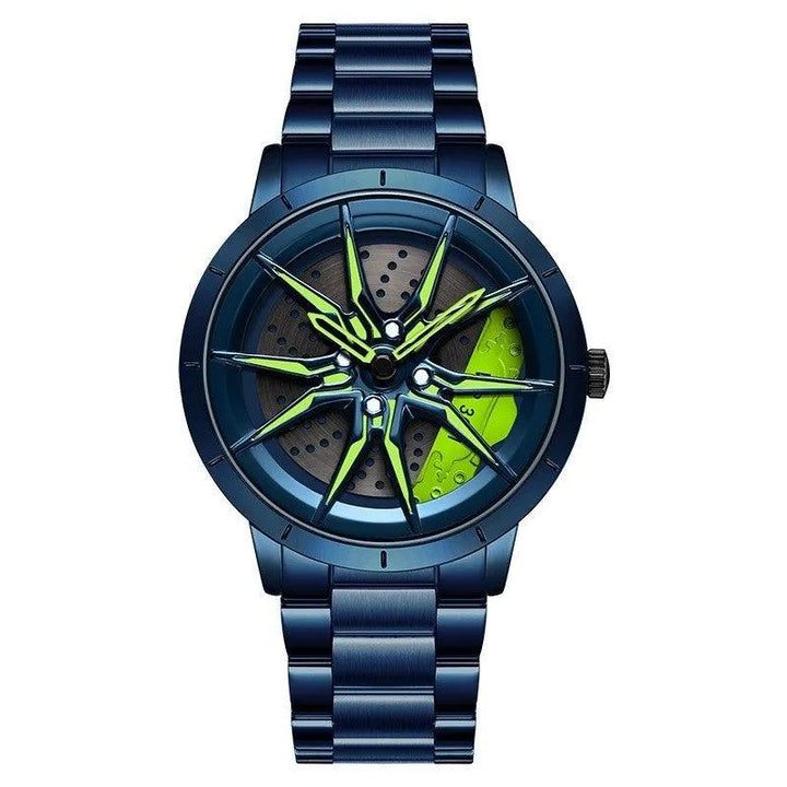 HubTune Elite: Stainless Steel Wheel Hub Stereo Quartz Watch - The Watch Tower