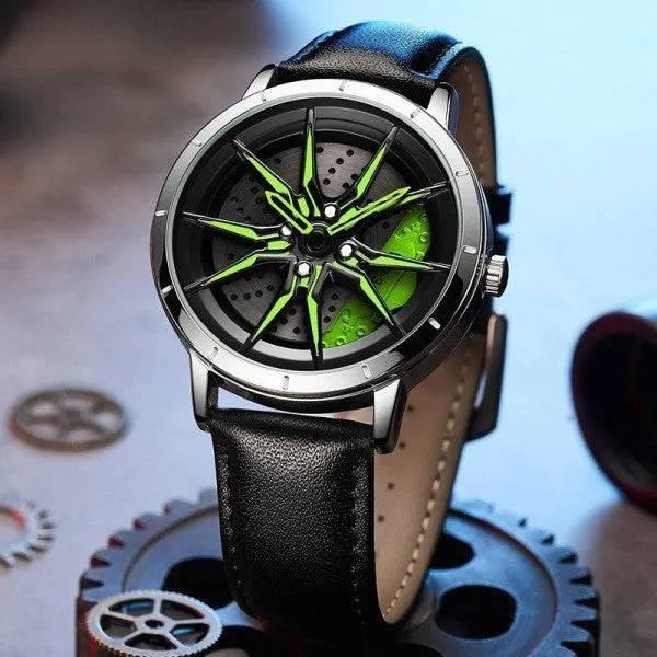 HubTune Elite: Stainless Steel Wheel Hub Stereo Quartz Watch - The Watch Tower