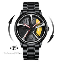 The Watch Tower Roadmaster: Stainless Steel Automobile Wheel-Inspired Quartz Watch - The Watch Tower