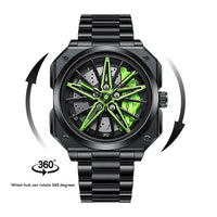 The Watch Tower Radiant Orbit: Luminous Steel Noctilucent Hub Watch - The Watch Tower