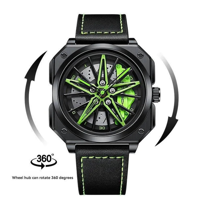 The Watch Tower Radiant Orbit: Luminous Steel Noctilucent Hub Watch - The Watch Tower