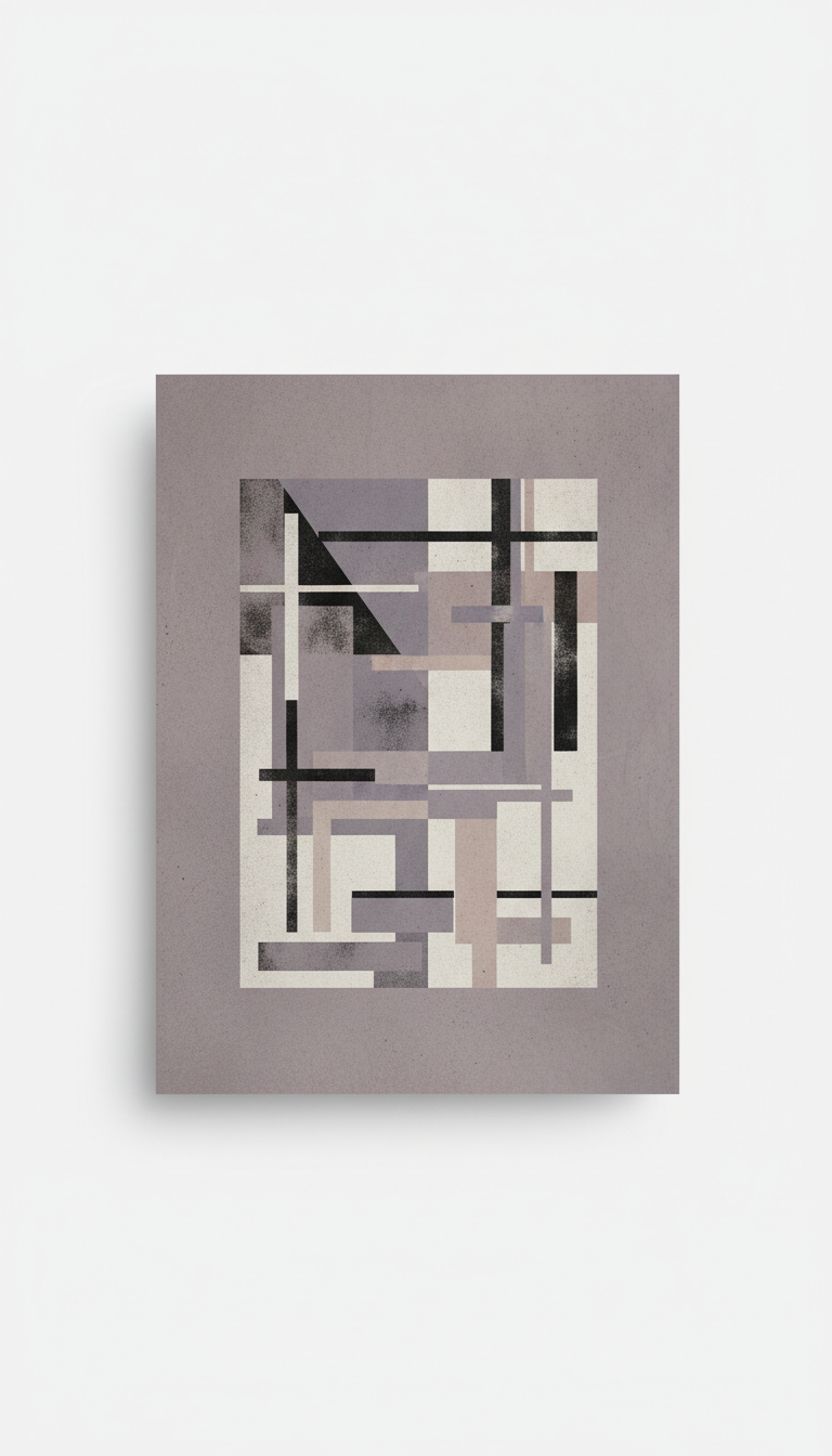 Concrete Mauve Screen-Print Poster