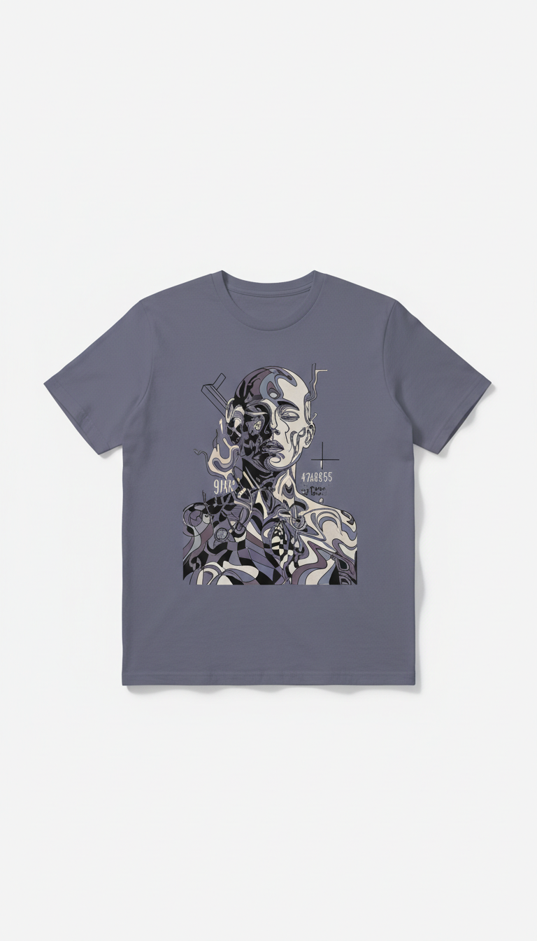 Slate Violet Graphic Lyric Tee