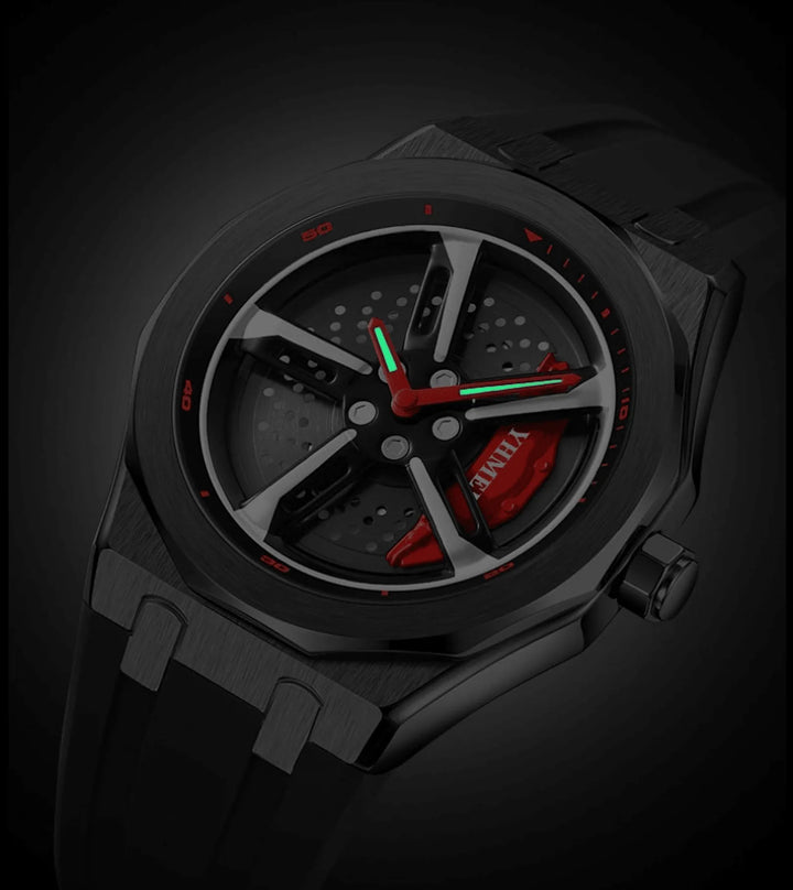 Wheel Caliper Watch Precision: Silicone Quartz Wheel-Inspired Watch - The Watch Tower